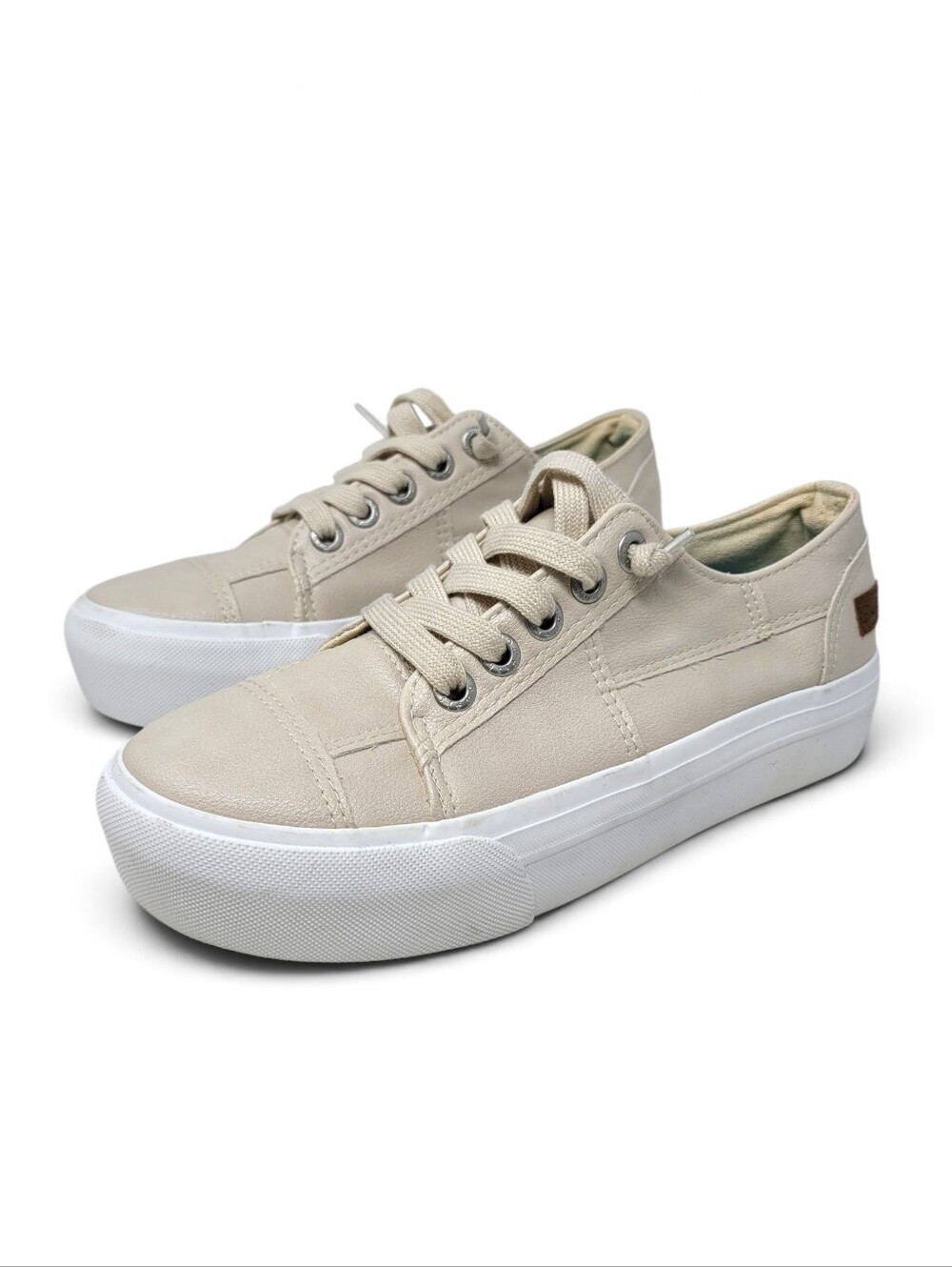 Blowfish Malibu Leather Lexine Platform Laceup Sneakers Size 8